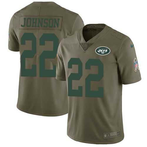 Youth Nike Jets 22 Matt Forte Olive Salute To Service Limited Jersey Dyin